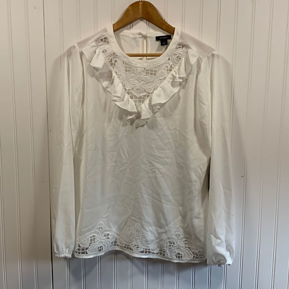 Halogen ivory cloud blouse